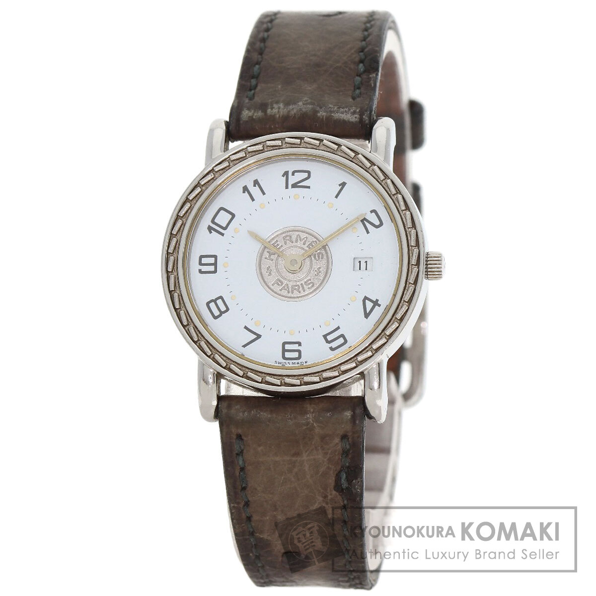 エルメス セリエ 腕時計 ステンレススチール/オーストリッチ レディース 【中古】【HERMES】 40,541円