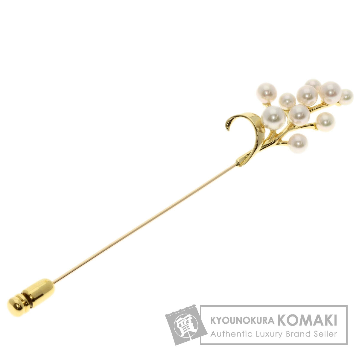 楽天市場】ミキモト パール 真珠 リボンモチーフ ブローチ K18イエロー