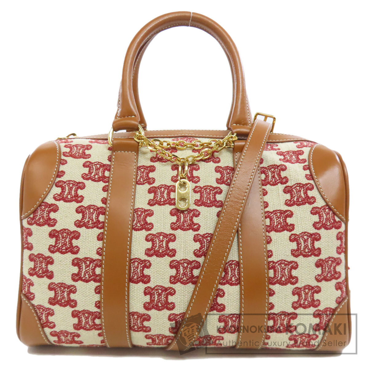 セリーヌ トリオンフ 2WAY ボストンバッグ 帆布 レディース 【中古】【CELINE】
