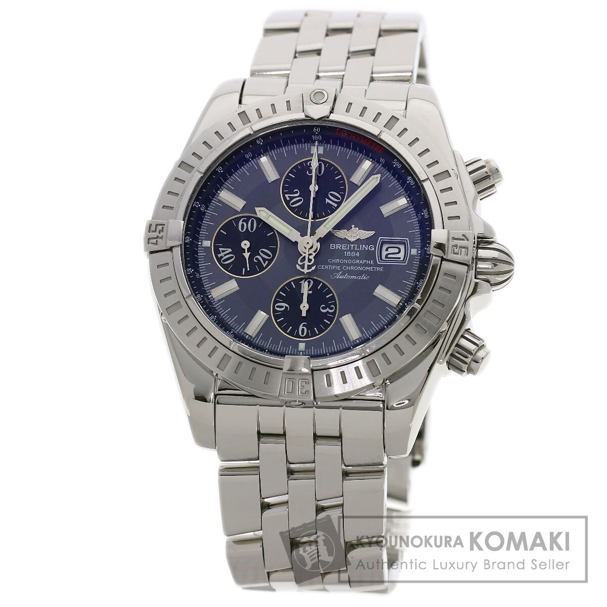 ブライト輪っか A13356 クロノマット 系統発生 ウオッチ ステンレス鋼スチール写真/SS メンズ 【中古】【BREITLING】
