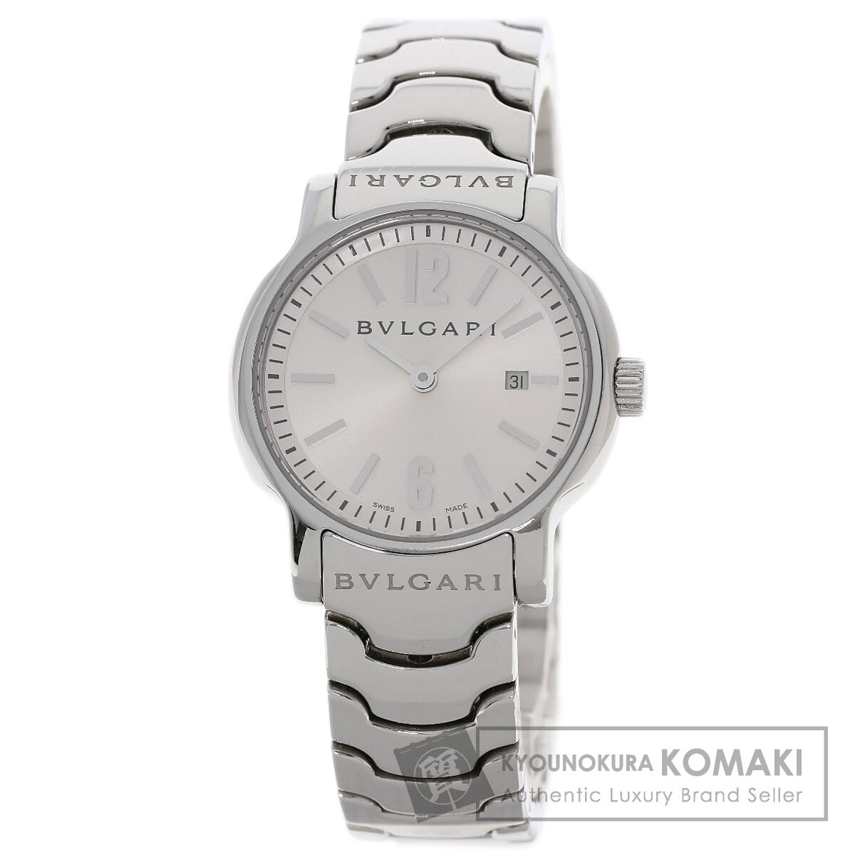 ブル小峡谷 ST29S ソロペース ウォッチ ステンレス鋼スチール写真/SS レディース 【中古】【BVLGARI】