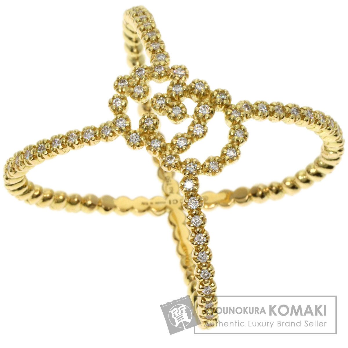 グッチ GGランニング X ダイヤモンド #9 リング・指輪 K18イエローゴールド レディース 【中古】【GUCCI】 103,549円