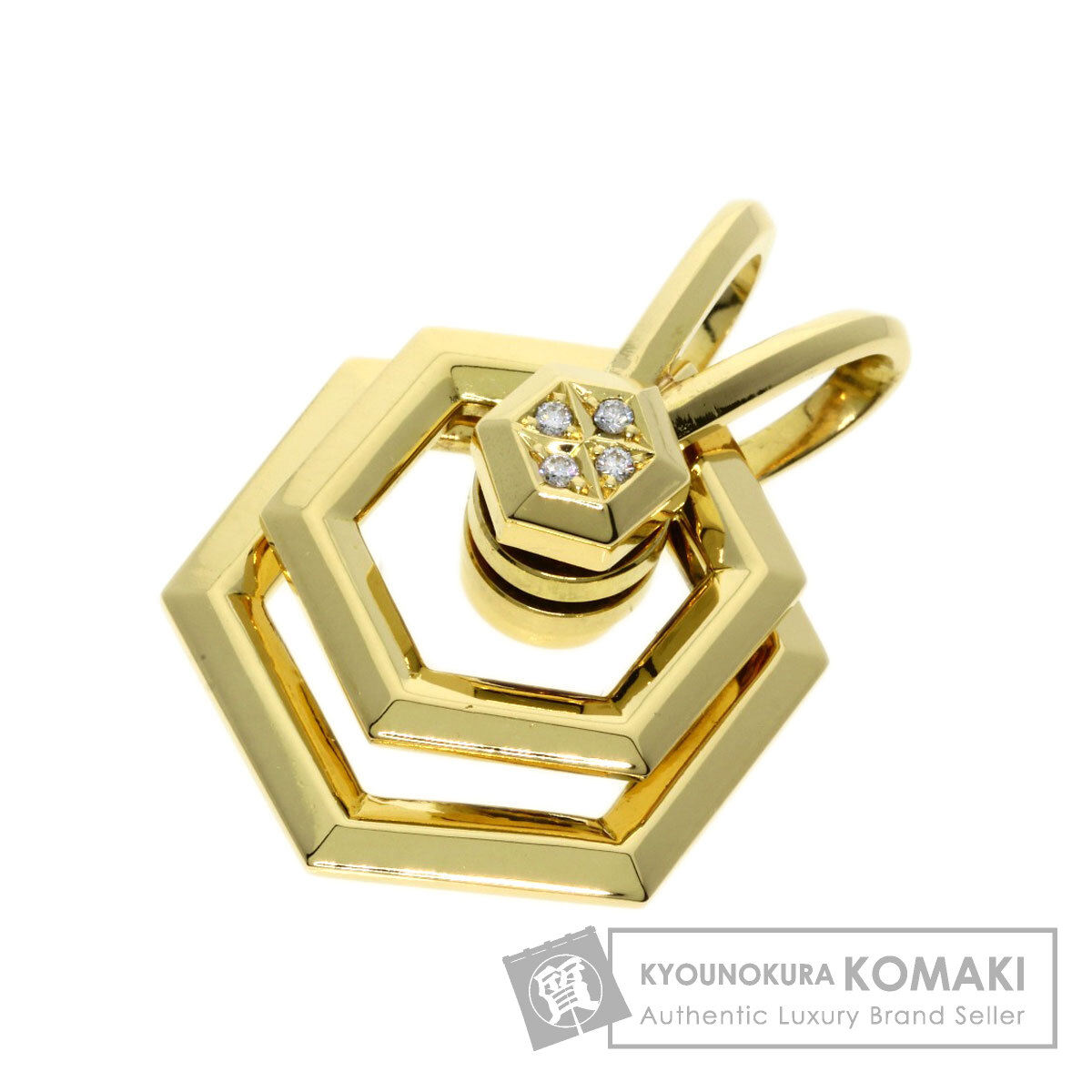 ウォルサム ダイヤモンド ペンダントトップ K18イエローゴールド レディース 【中古】【WALTHAM】