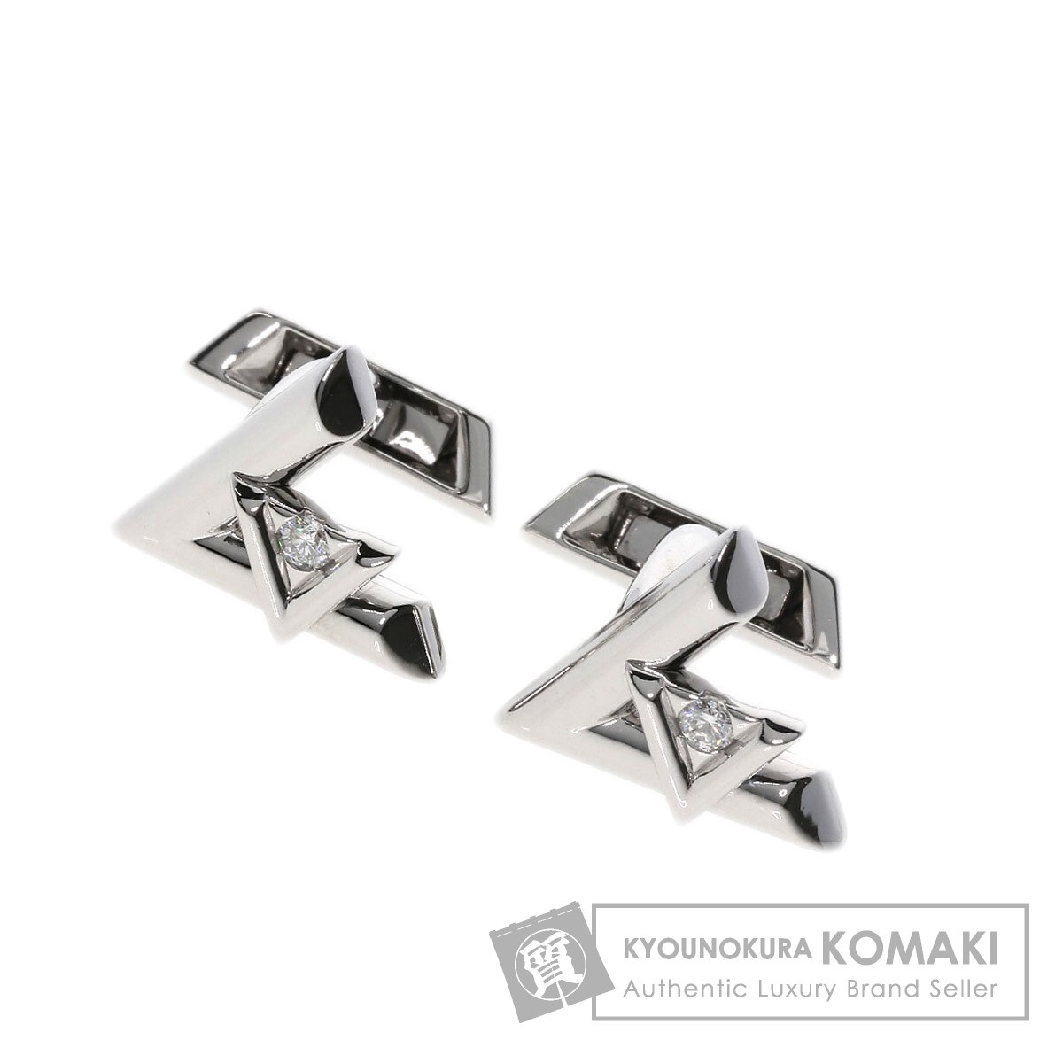 楽天市場】ルイヴィトン カフス カフリンクス K18WG ダイヤ2P(0.10