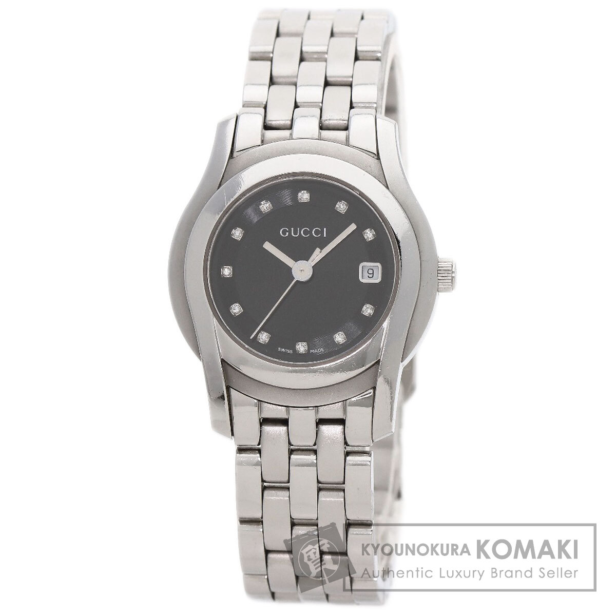 グッチ 5500L 11P 金剛石 ウォッチ ステンレス鋼スチール写真/SS レディース 【中古】【GUCCI】