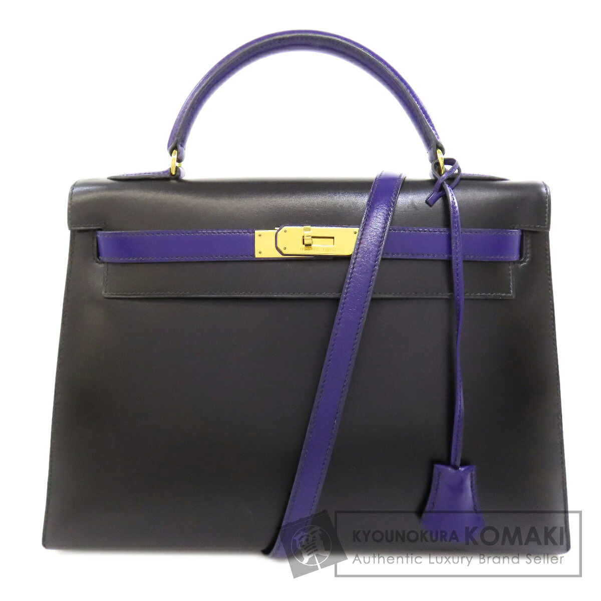 エルメス ケリー32 外縫い ゴールド金具 ハンドバッグ ボックスカーフ レディース 【中古】【HERMES】