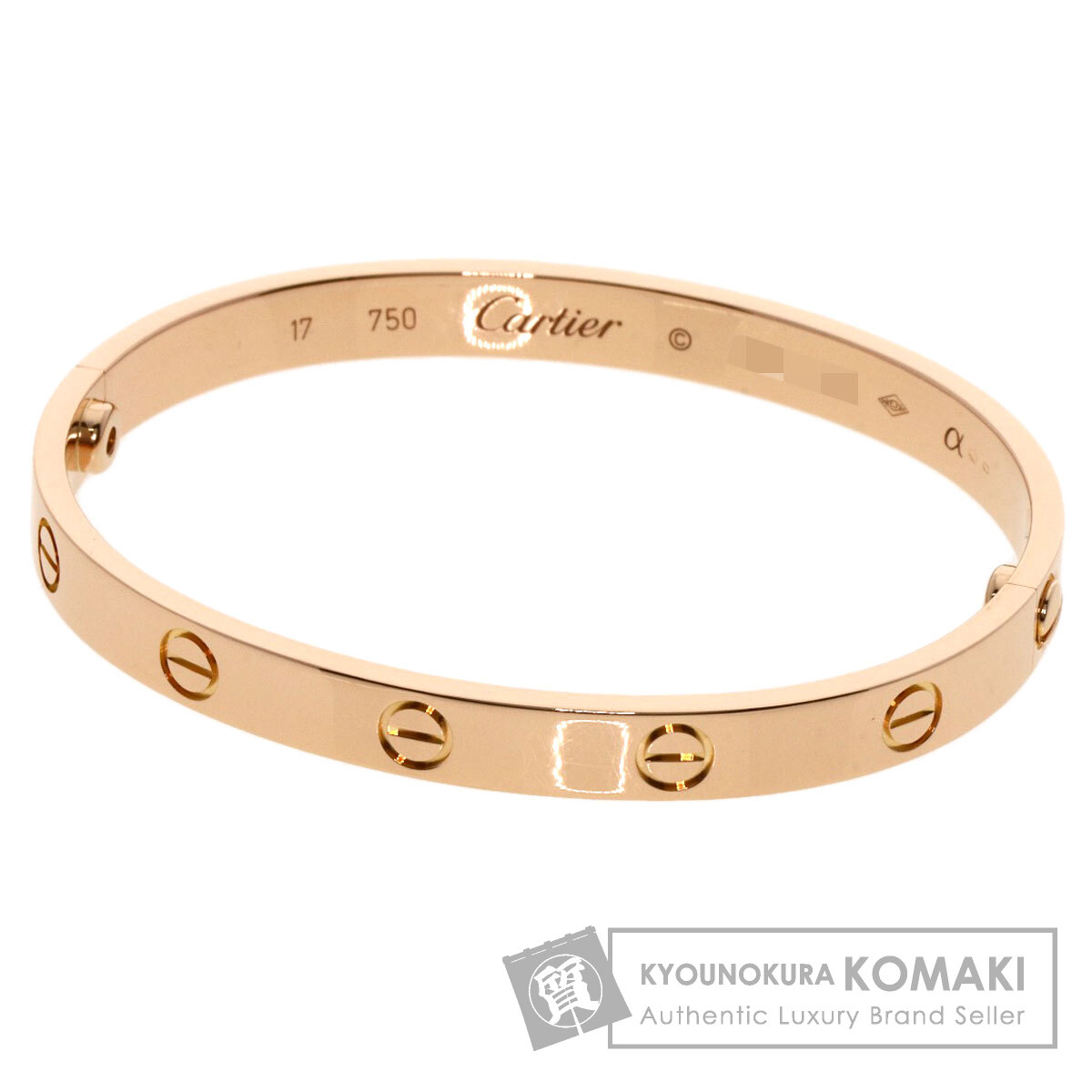 カルティエ ラブブレス ドライバー無し #17 ブレスレット K18ピンクゴールド レディース 【中古】【CARTIER】