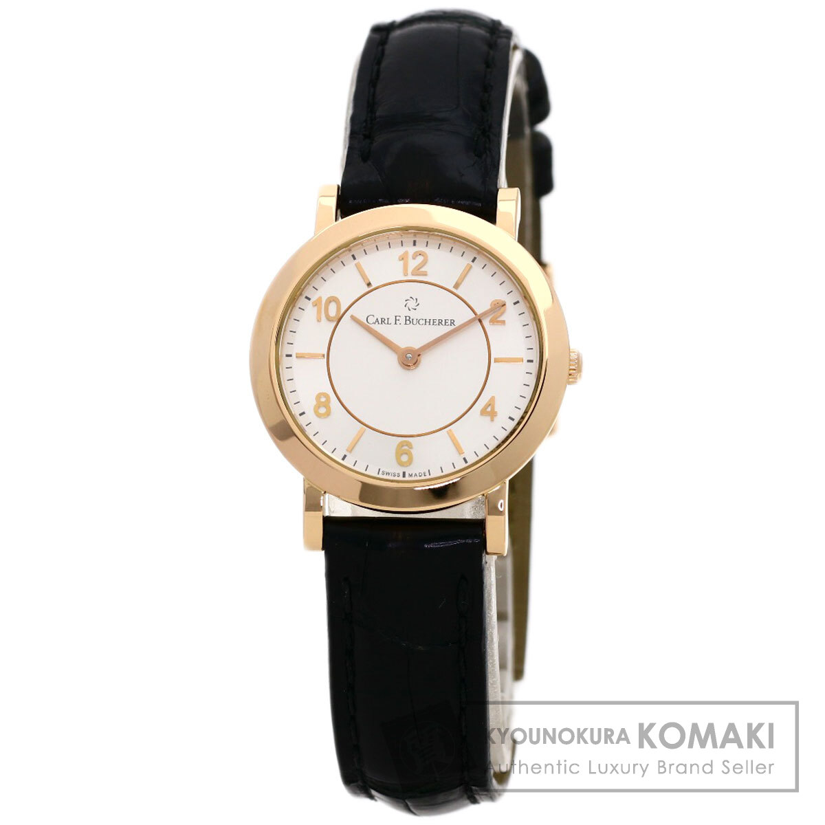 BUCHERER ブッヘラー レディース クォーツ GOLD 白文字盤　腕時計 ht1788.jpg