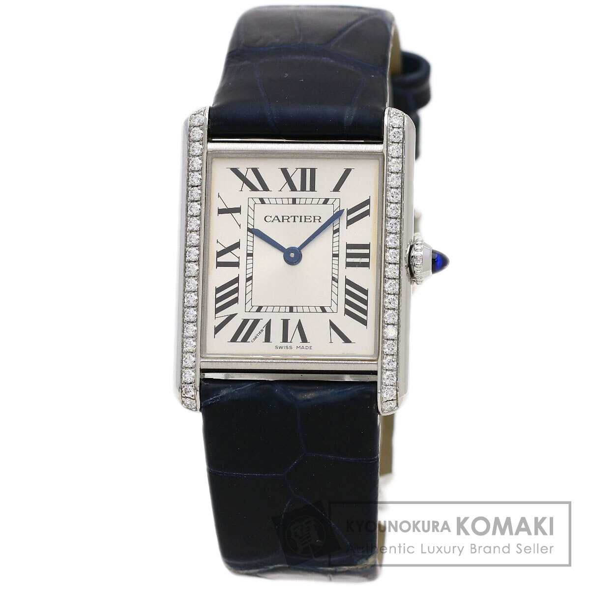カルティエ W4TA0017 タンクマスト LM 腕時計 ステンレススチール/革 レディース 【中古】【CARTIER】