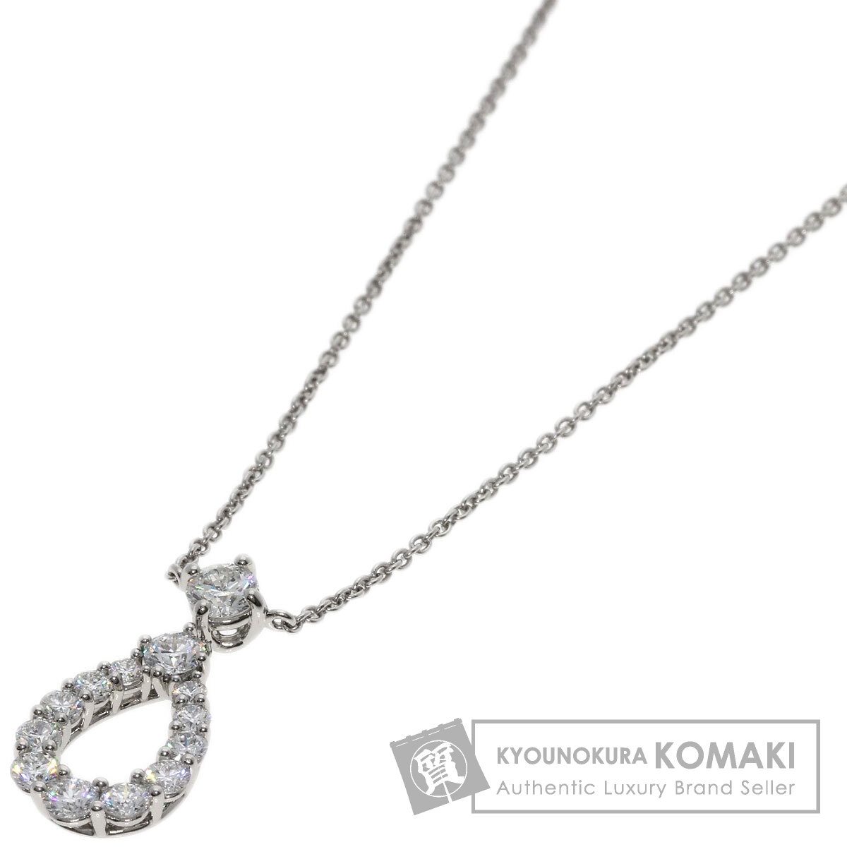 ハリーウィンストン ループ ミディアム ダイヤモンド ネックレス プラチナPT950 レディース 【中古】【HARRY WINSTON】