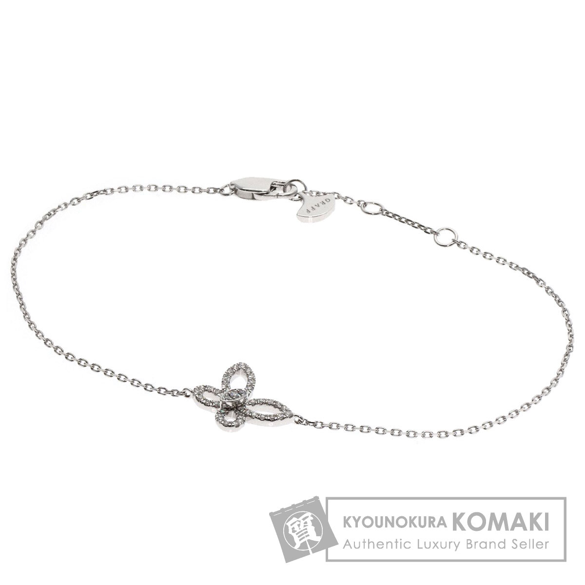 グラフ ミニバタフライ ダイヤモンド ブレスレット K18ホワイトゴールド レディース 【中古】【GRAFF】