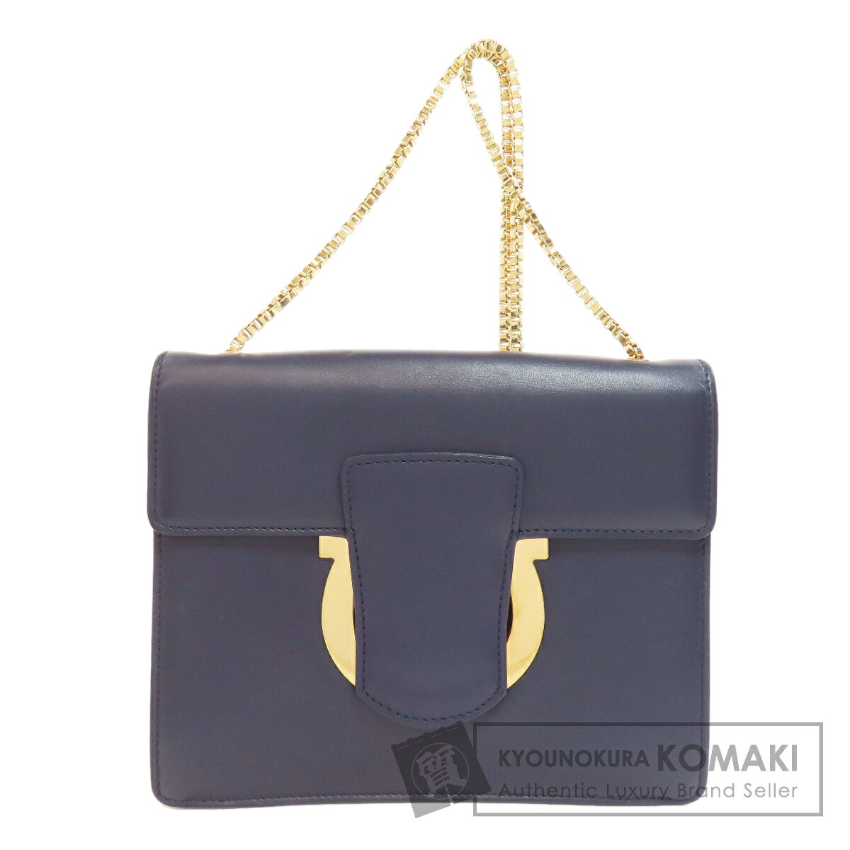 サルヴァトーレフェラガモ ガンチーニ金具 チェーンショルダー ショルダーバッグ レザー レディース 【中古】【Salvatore Ferragamo】