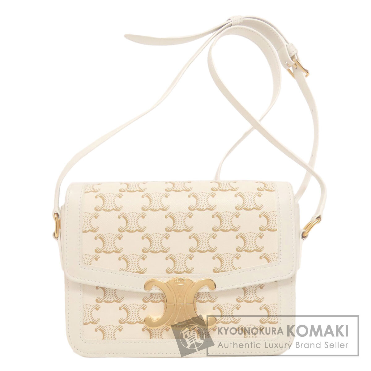 セリーヌ 青少年 トリオンフ ショルダーバッグ PVC/子ウシ レディース 【中古】【CELINE】 バッグ-ショルダーバッグ・メッセンジャーバッグ-バッグ・小物・ブランド雑貨