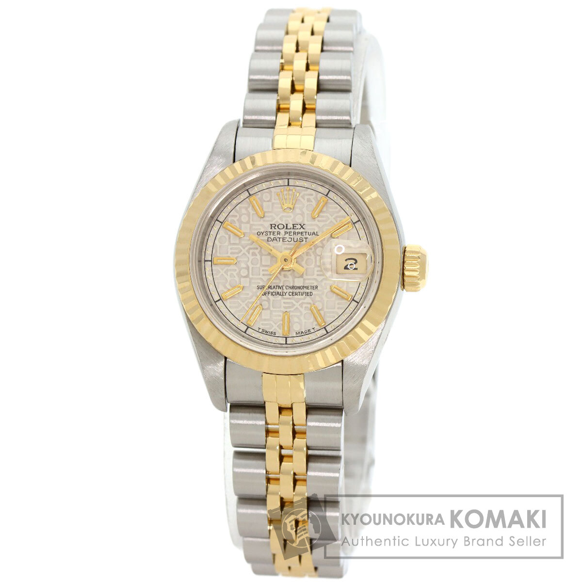 ロレックス 69173 デイトジャスト 腕時計 ステンレススチール/SSxK18YG レディース 【中古】【ROLEX】