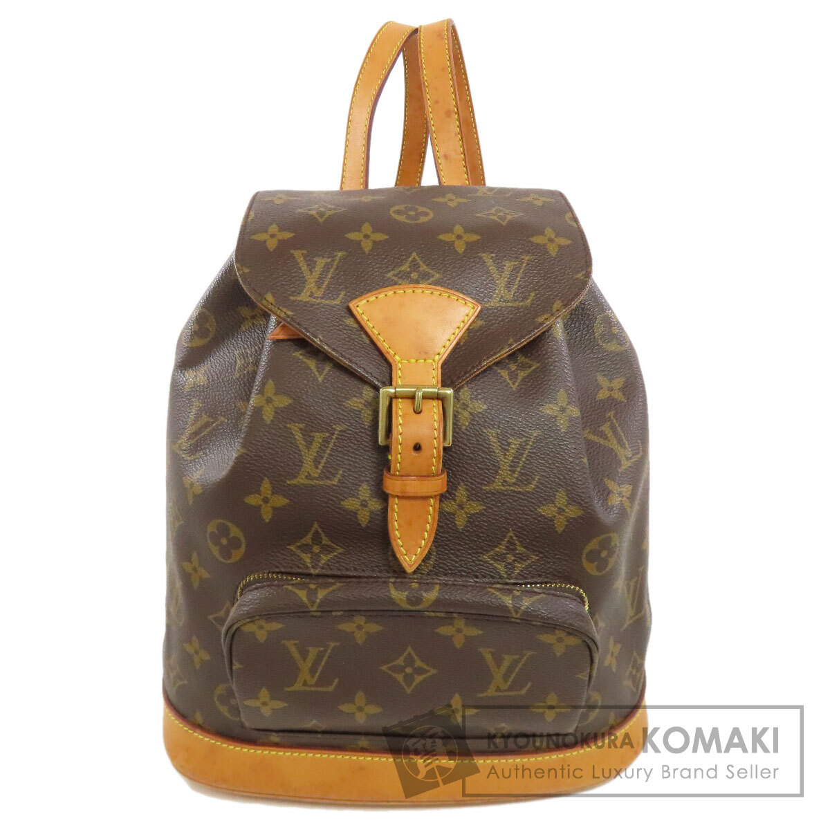 ルイヴィトン M51136 モン掏摸MM 背嚢・デイパック モノグラム帆布 レディース 【中古】【LOUIS VUITTON】