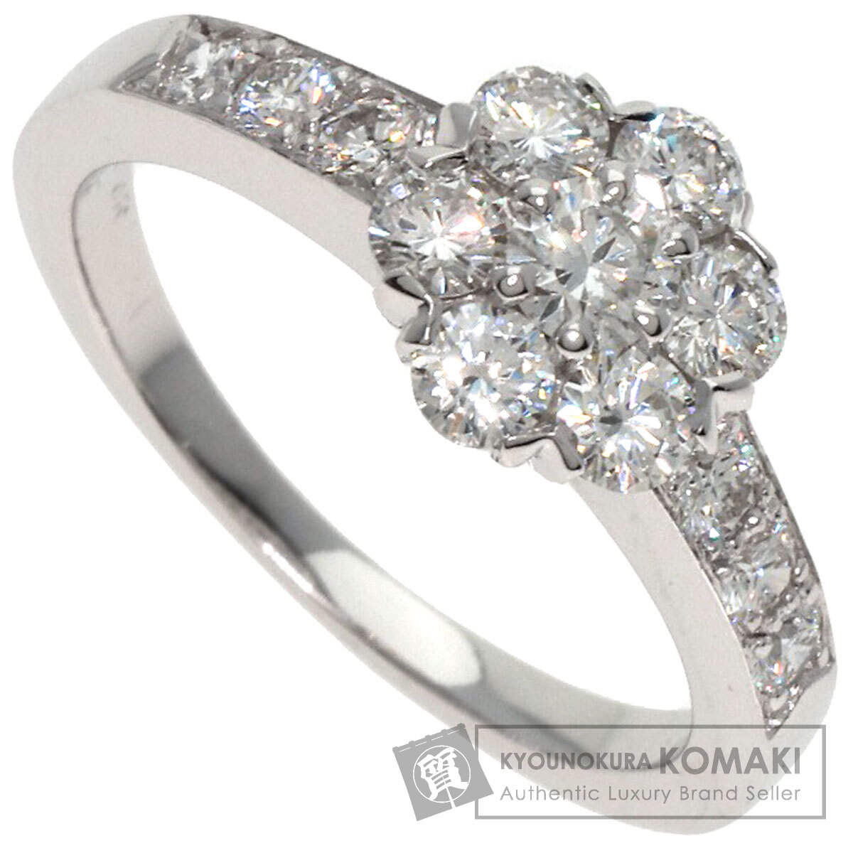 ヴァンクリーフ＆アーペル フルーレット ダイヤモンド リング・指輪 K18ホワイトゴールド レディース 【中古】【Van Cleef & Arpels】