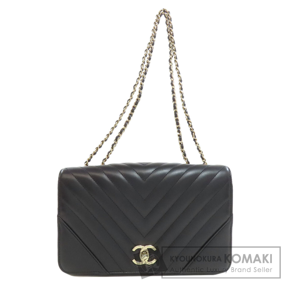シャネル チェーンショルダー Vステッチ ゴールド金具 ショルダーバッグ ラムスキン レディース 【中古】【CHANEL】｜ブランド京の蔵小牧【最安挑戦！】