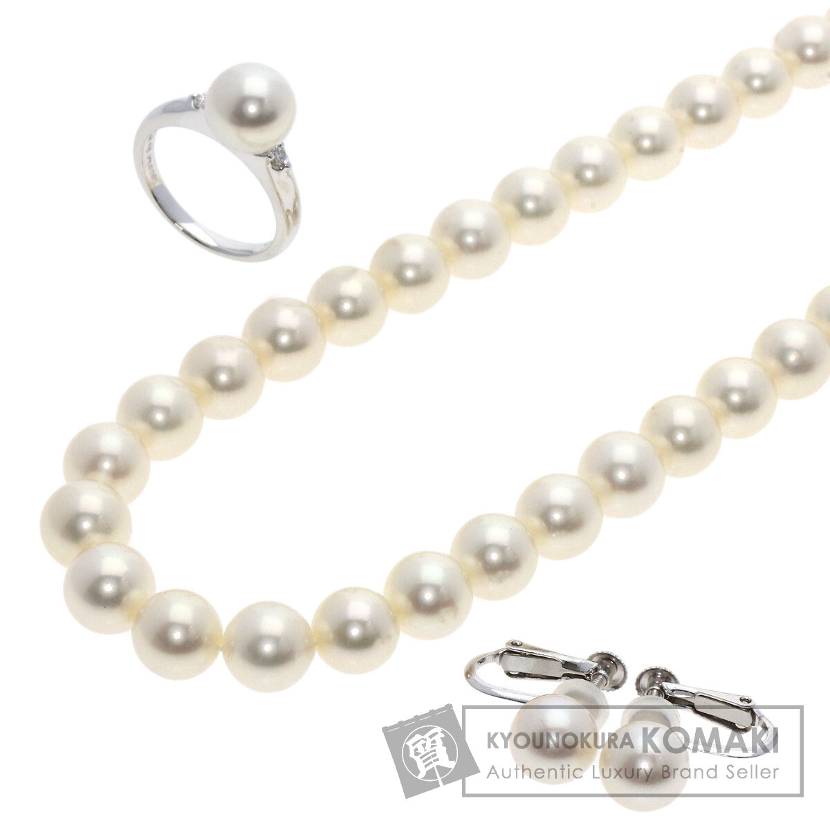 タサキ スワングラディ リング イヤリング 3点セット ネックレス シルバー レディース 【中古】【TASAKI】