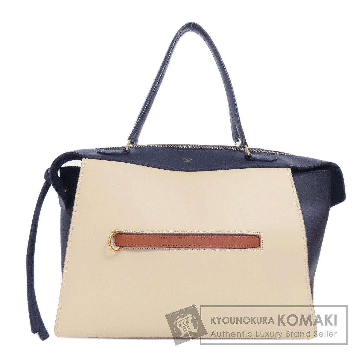 【Specialcoupon客体商いもの 6/5～6/11 0:59迄】セリーヌ 輪っか御徒面子 トートバッグ なめし革 レディース 【中古】【CELINE】
