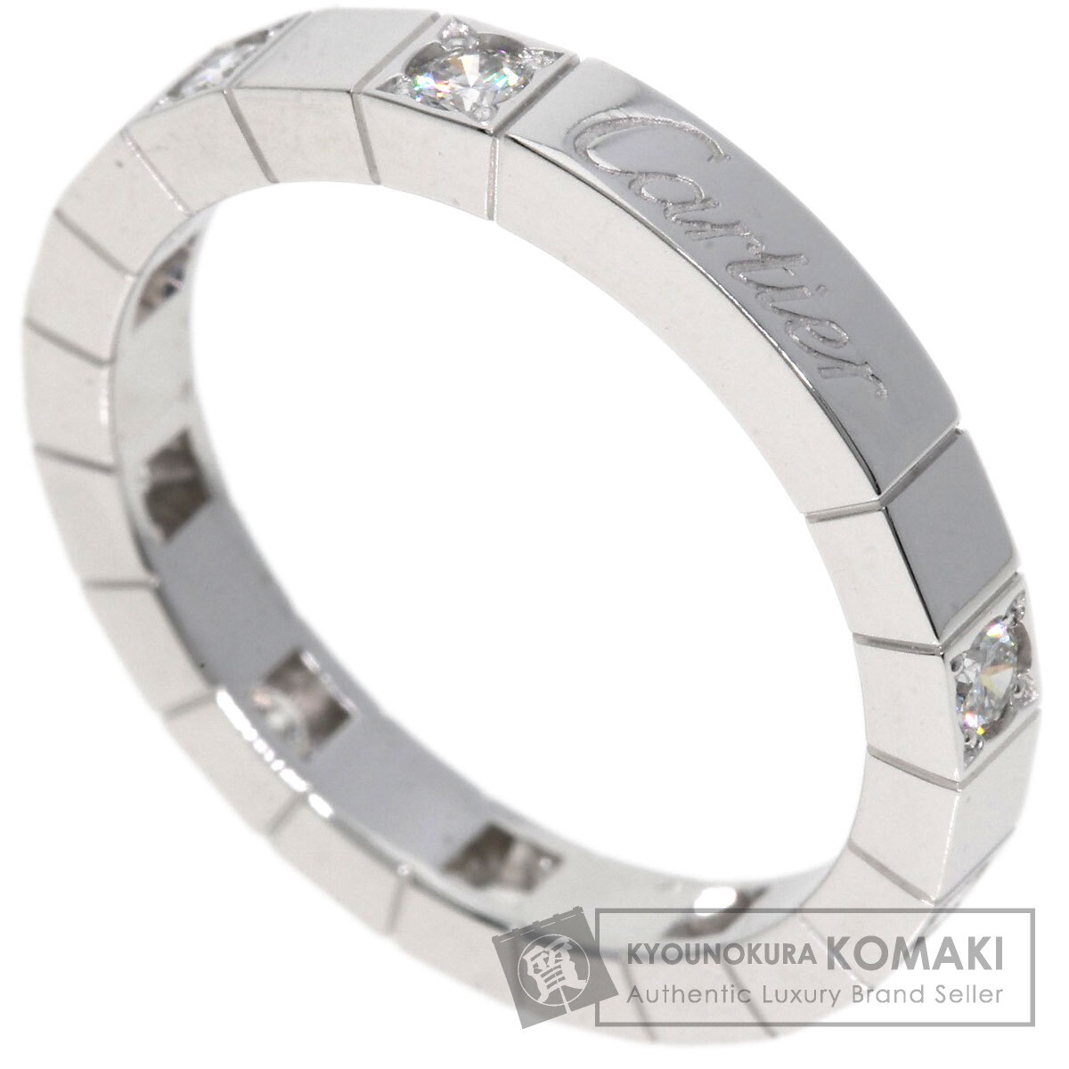 楽天市場】カルティエ Cartier リング ラニエール ハーフ K18WG 6