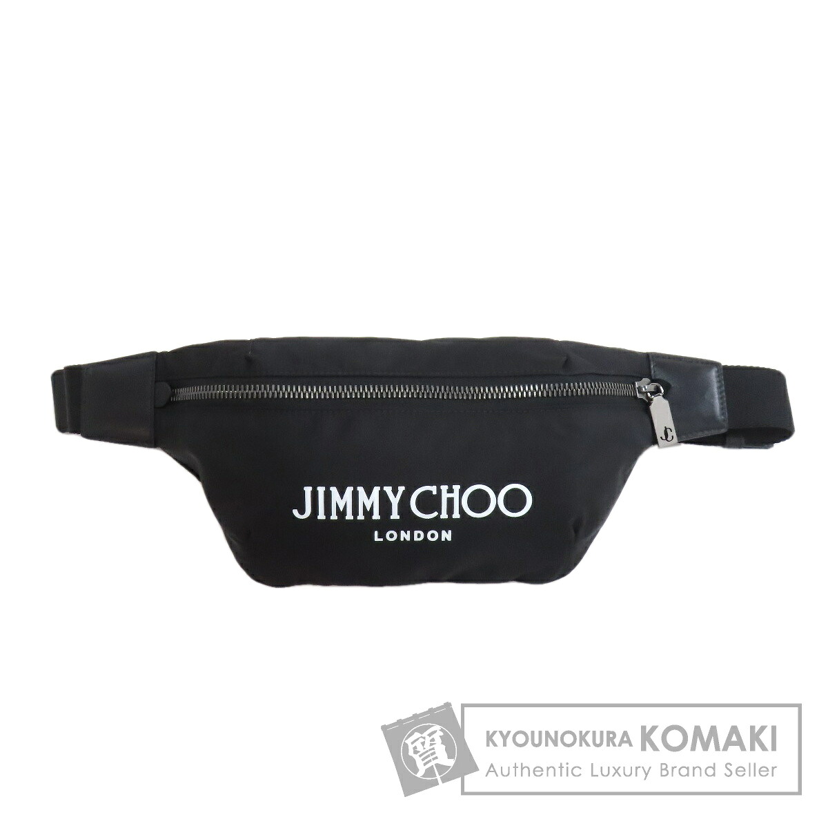 【Specialcoupon客体商いもの 6/5～6/11 0:59迄】ジミーチュウ ロゴタイプ ヒップバッグ・ウエストバッグ ナイロン原料品 レディース 【中古】【Jimmy Choo】