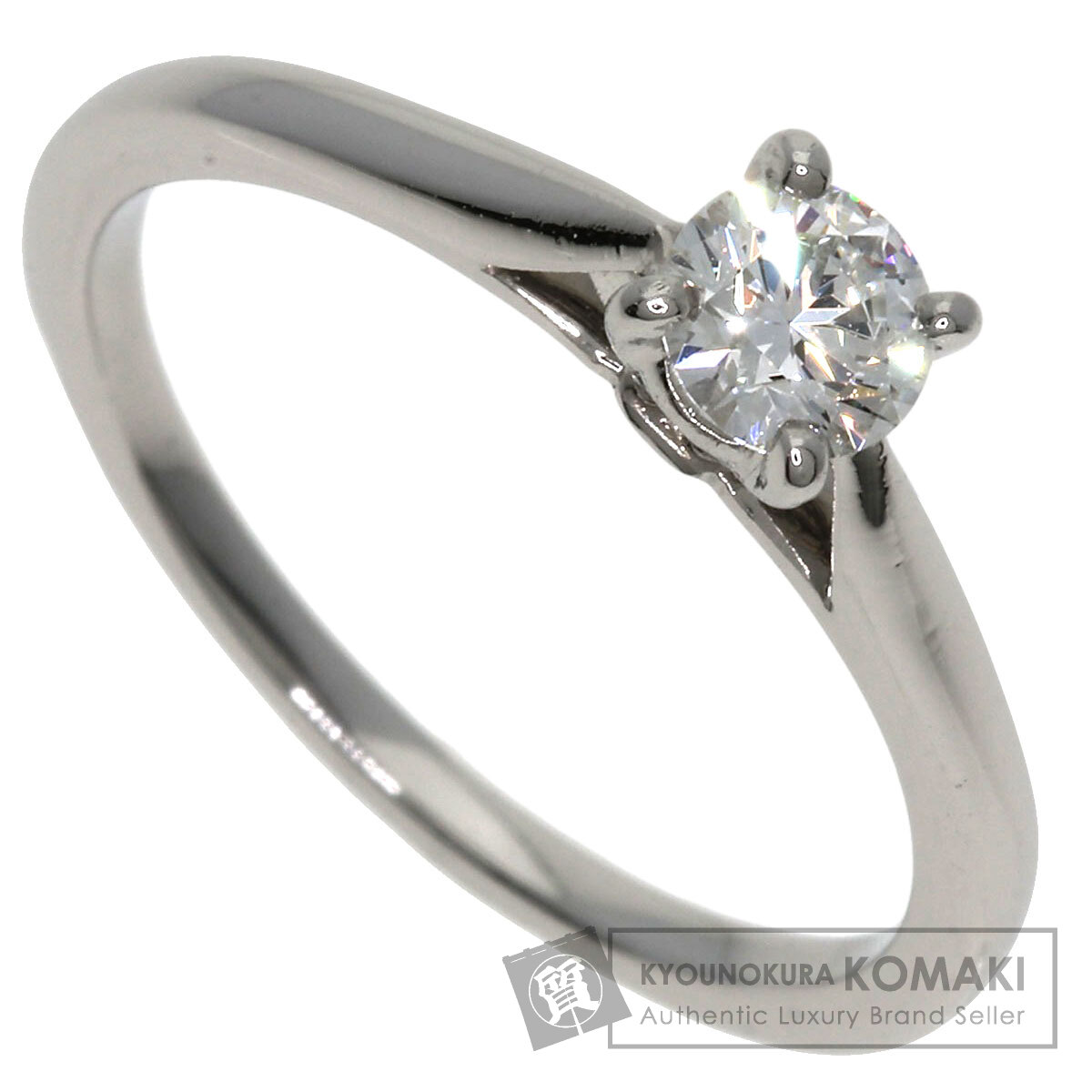 カルティエ　リング カルティエ Pt950 ダイヤモンド リング 0.59ct G VVS2 3EX