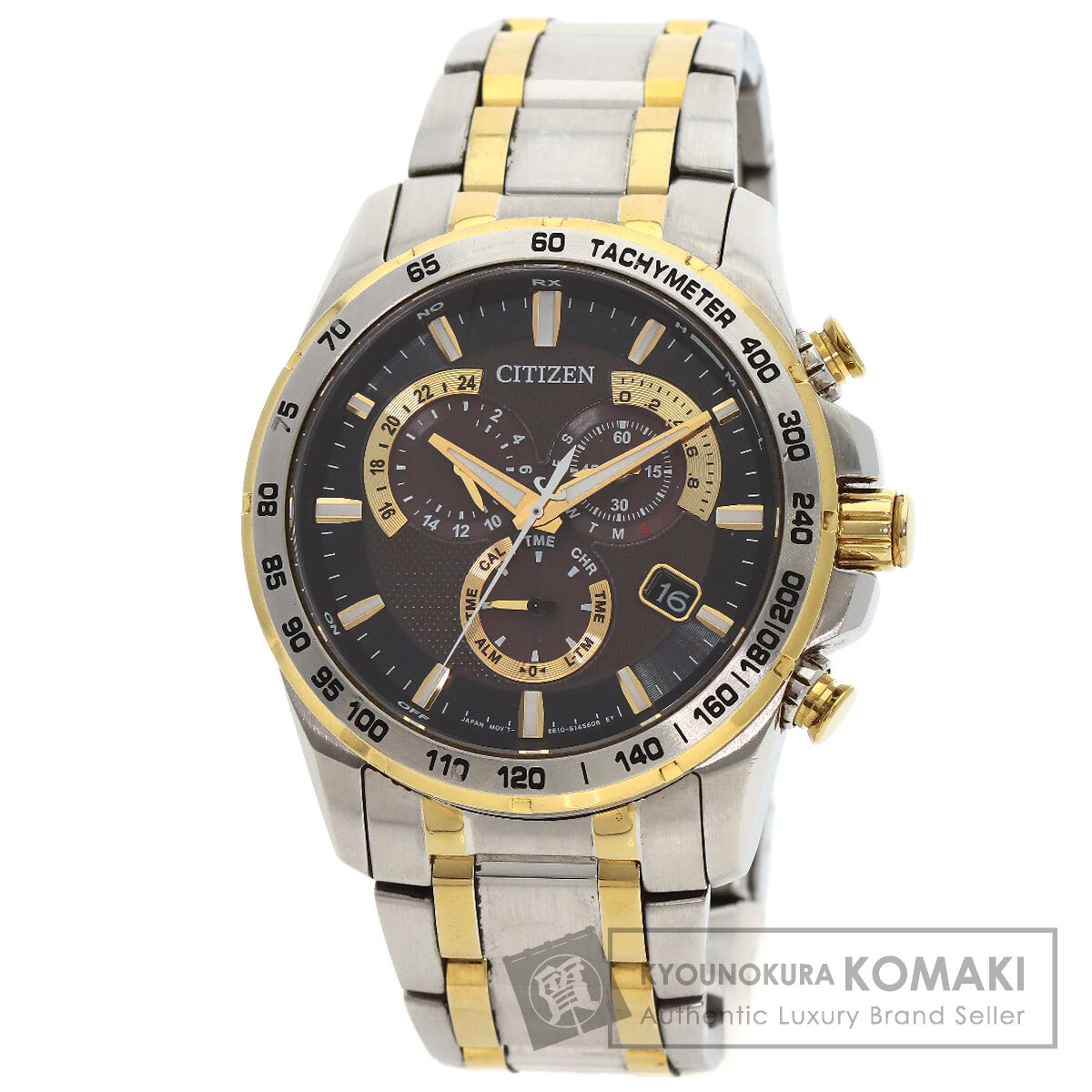 美品動作良_CitizenLocalTimeAlarmCrono電波_E610 楽天市場】【ウォッチ】 CITIZEN シチズン ブラック文字盤 エコ