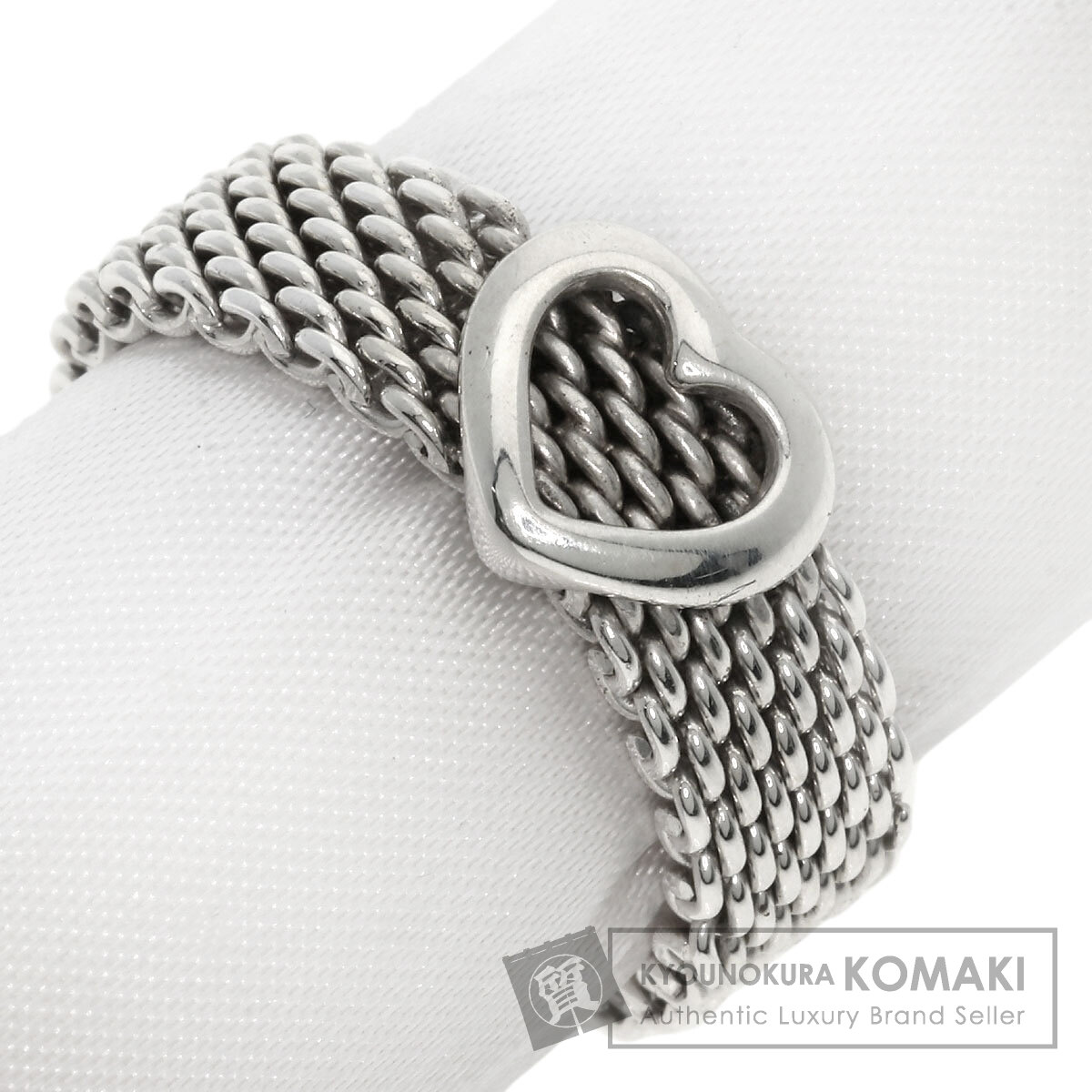 美品⭐︎TIFFANY　ティファニー　サマセット　メッシュリング　シルバー　9号 廃盤希少美品♡Tiffany & Co.ティファニーサマセットメッシュ