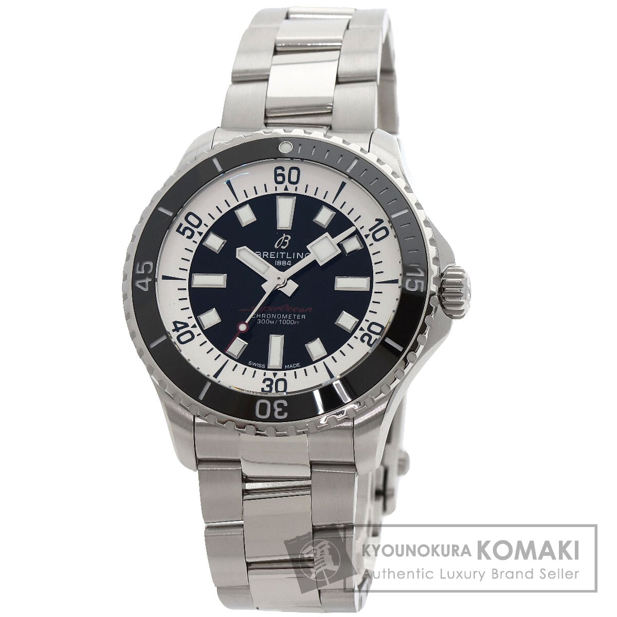 ブライトリングA17376スーパーオーシャンオートマチック44腕時計ステンレススチール/SSメンズ【中古】【BREITLING】
