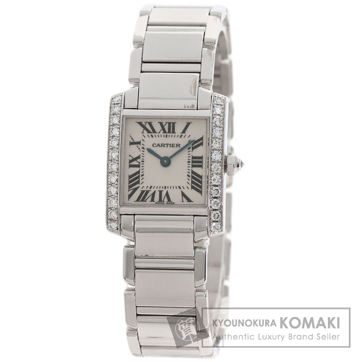 カルティエ WE1002S3 タンクフランセーズ SM 腕時計 K18ホワイトゴールド/K18WG レディース 【中古】【CARTIER】