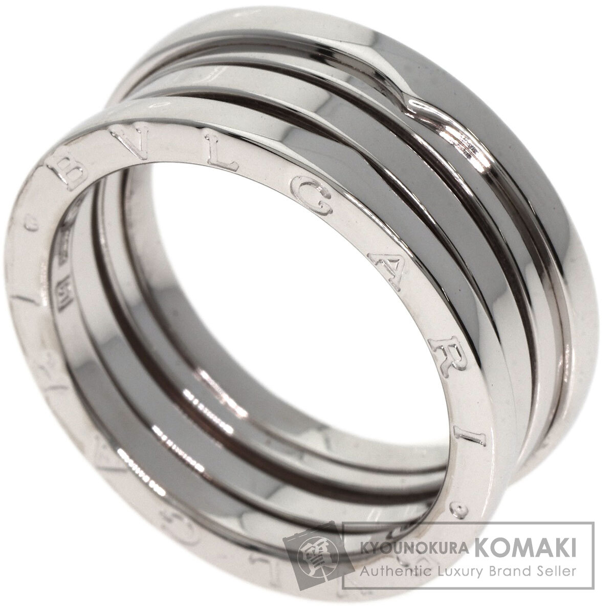 ブルガリ B-zero1 ビーゼロワン 3バンド #61 リング・指輪 K18ホワイトゴールド ユニセックス 【中古】【BVLGARI】