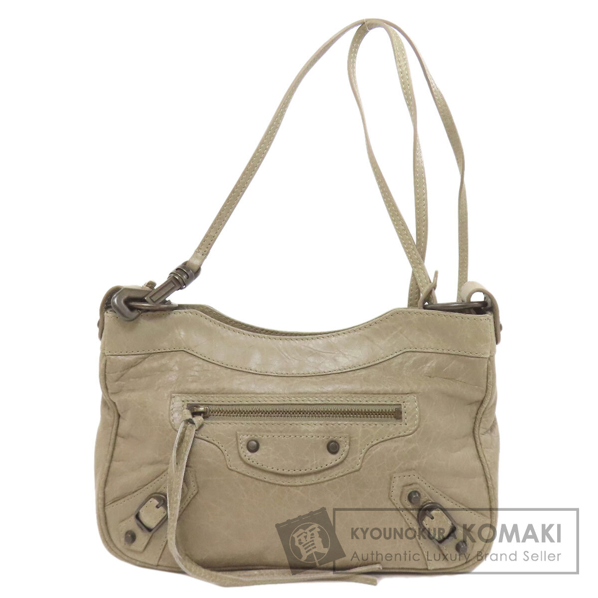 バレンシアガ 242803 ザ・ヒップ ショルダーバッグ 子ウシ レディース 【中古】【BALENCIAGA】
