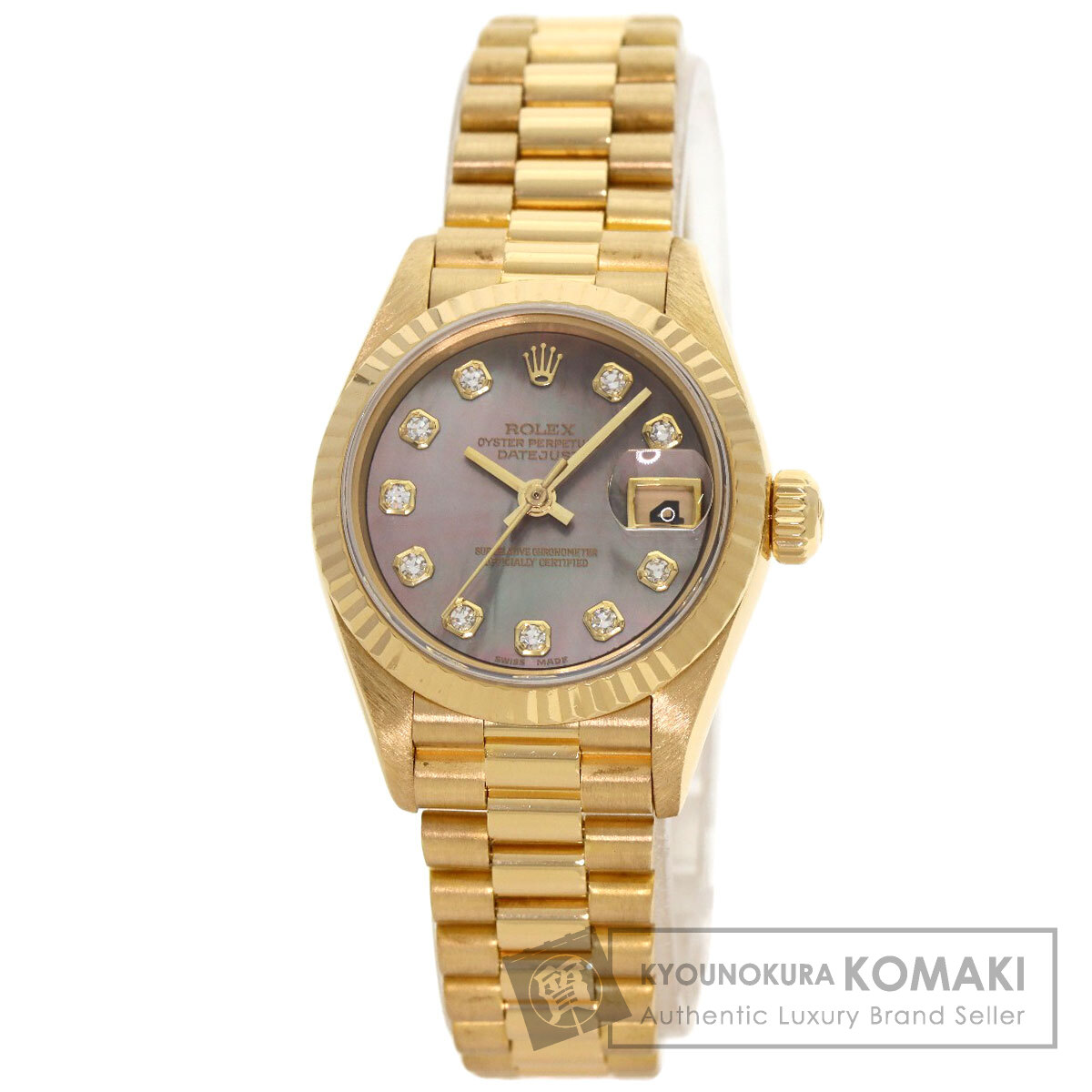楽天市場】ロレックス 69178G デイトジャスト 10P ダイヤモンド 腕時計