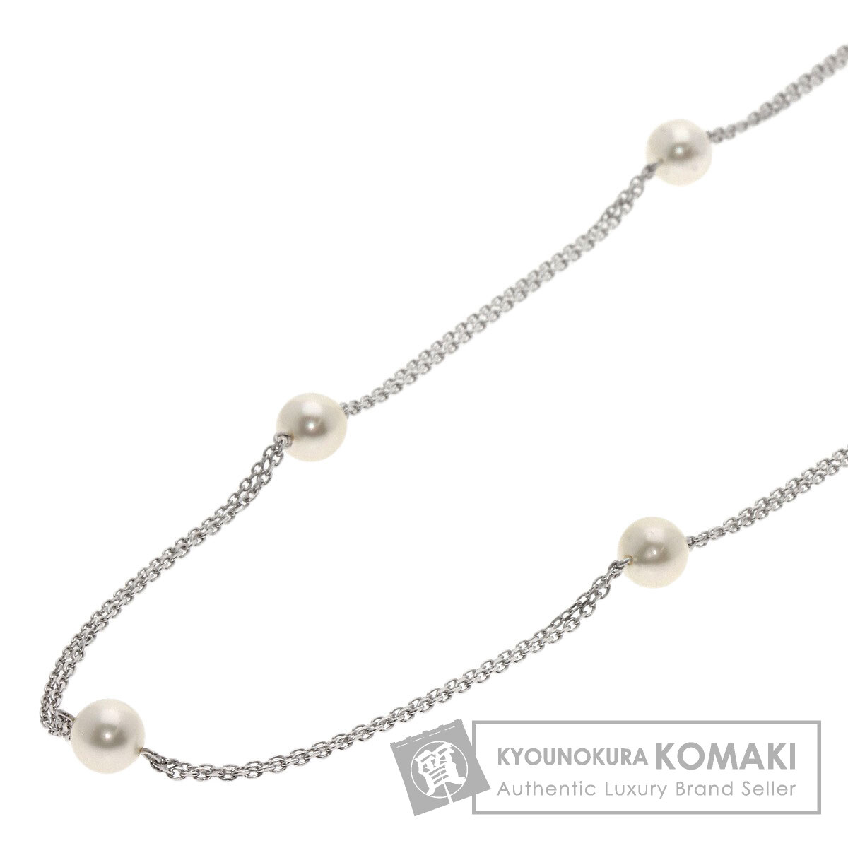 MIKIMOTO 2珠k18ホワイトゴールドネックレス MIKIMOTO 2珠k18ホワイトゴールドネックレス MIKIMOTO 2珠k18