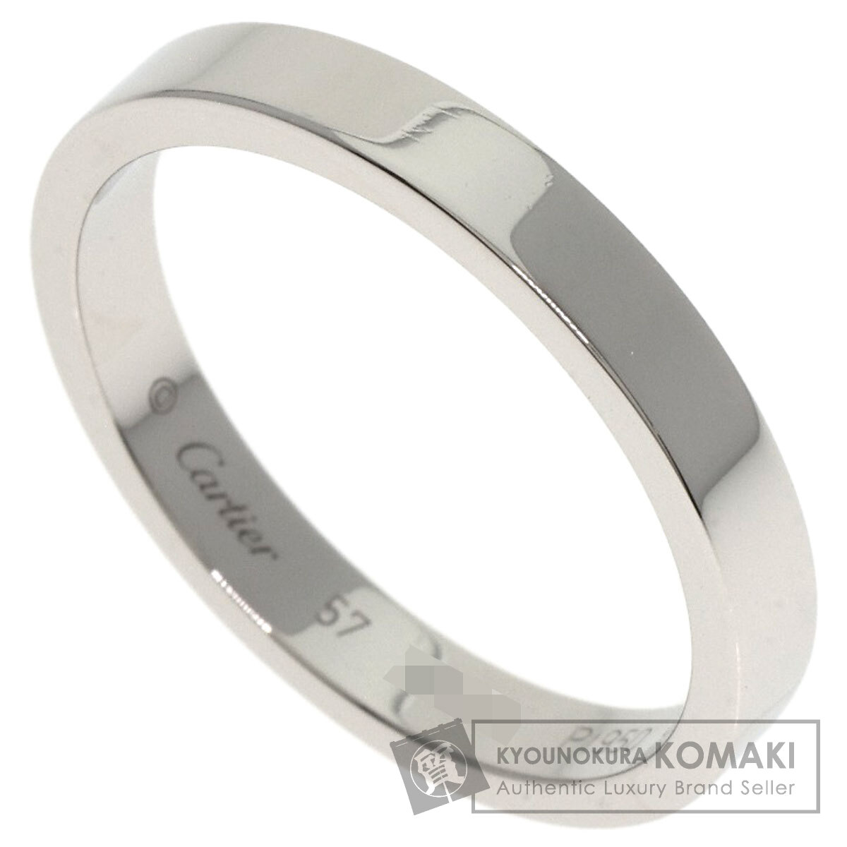 楽天市場】カルティエ ペアリング レディース 1P ダイヤモンド #50 #55