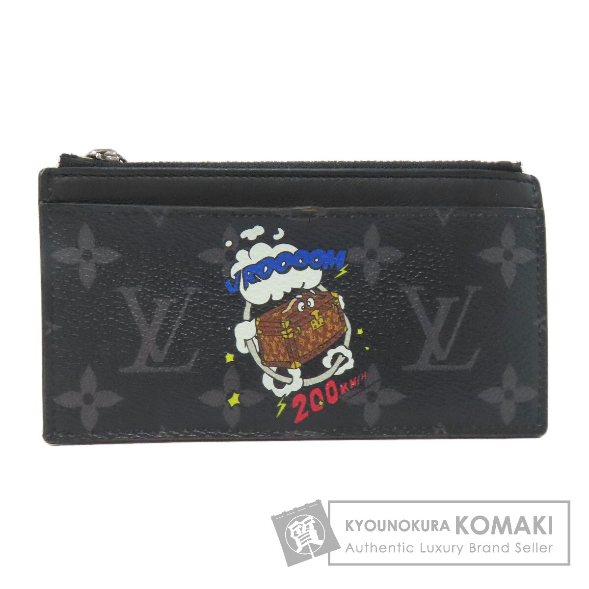 ルイヴィトン M80994 ジッピー・ドラゴンヌ トランクプリント コインケース モノグラムエクリプス レディース 【中古】【LOUIS VUITTON】