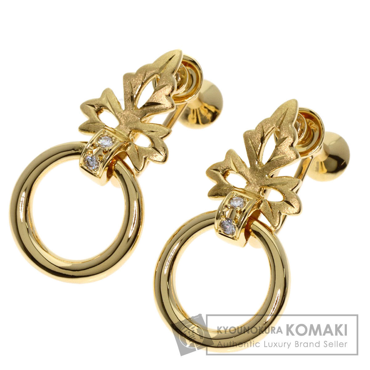 ミキモト ダイヤモンド イヤリング K18イエローゴールド レディース 【中古】【MIKIMOTO】｜ブランド京の蔵小牧【最安挑戦！】
