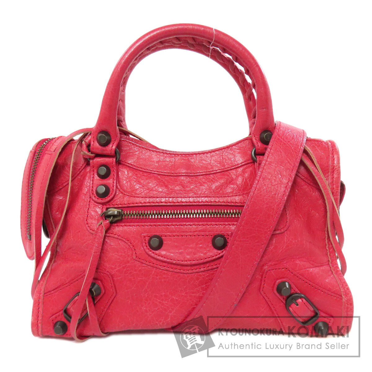 バレンシアガ 300295 クラシックミニシティ ハンドバッグ カーフ レディース 【中古】【BALENCIAGA】