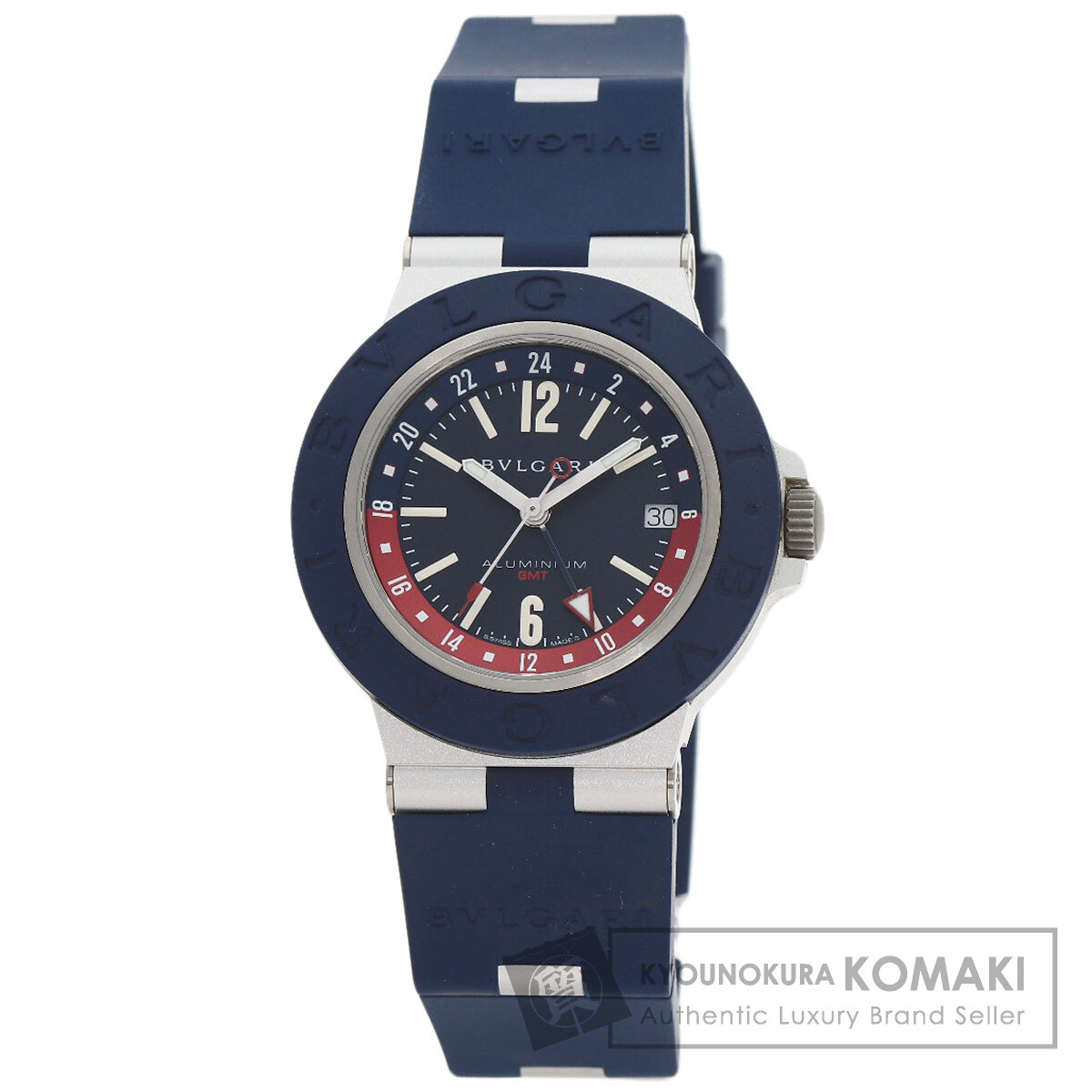 ブルガリ BB40ATGMT アルミニウム GMT 腕時計 アルミニウム/ラバー メンズ 【中古】【BVLGARI】