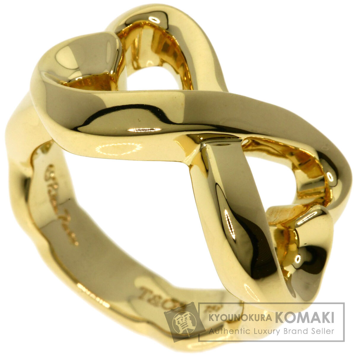 ティファニー ダブル ラビングハート リング・指輪 K18イエローゴールド レディース 【中古】【TIFFANY&Co.】