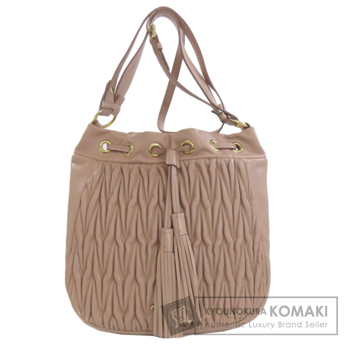 ミュウミュウ ワンショルダー マテラッセ 2WAY ショルダーバッグ レザー レディース 【中古】【MIUMIU】