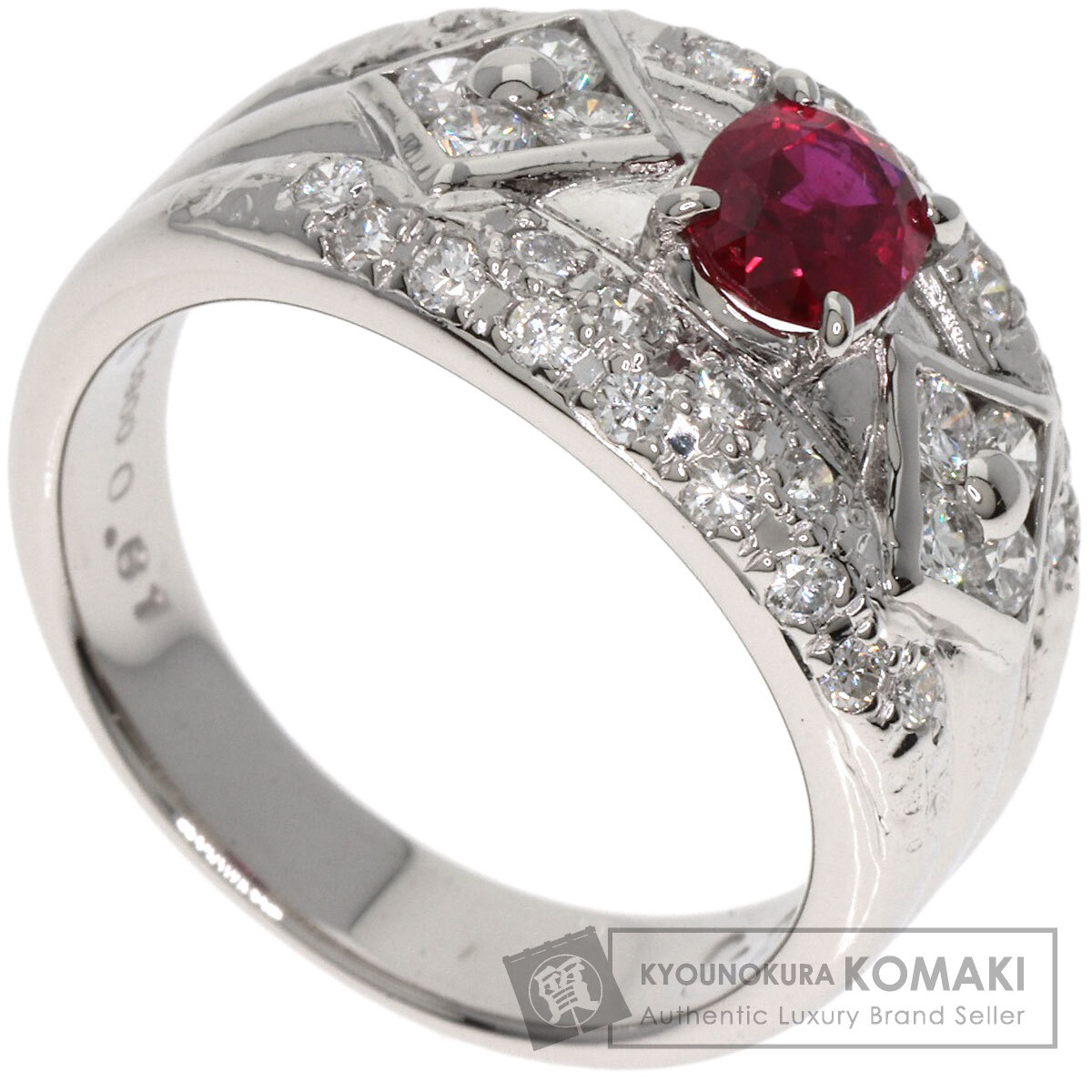タサキ ルビー ダイヤモンド リング・指輪 プラチナPT900 レディース 【中古】【TASAKI】