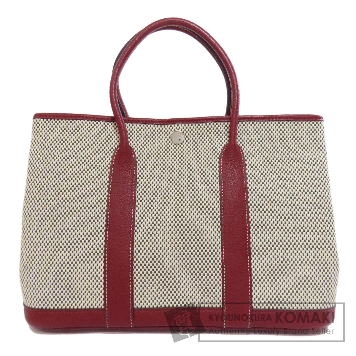 エルメス ガーデンパーティTPM ハンドバッグ キャンバス レディース 【中古】【HERMES】