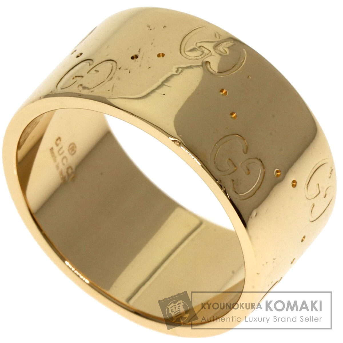 グッチ GG アイコン ワイド #11 リング・指輪 K18イエローゴールド レディース 【中古】【GUCCI】