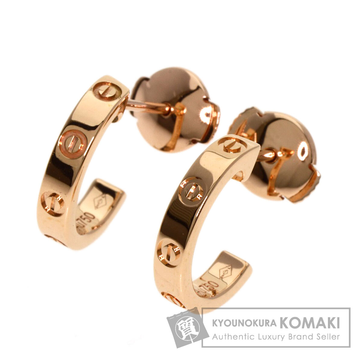カルティエ ミニラブ ピアス K18ピンクゴールド レディース 【中古】【CARTIER】