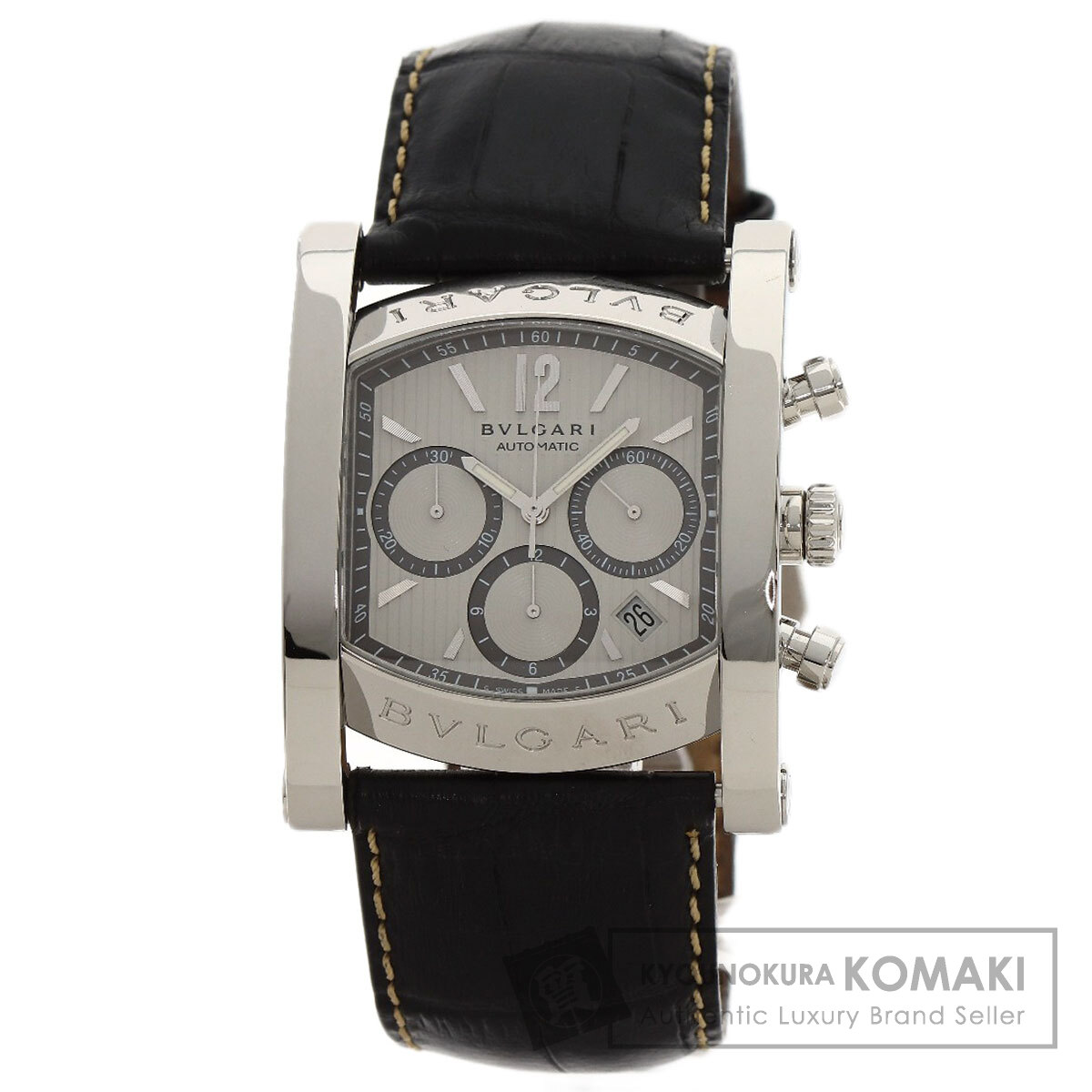 ブルガリ AA48SCH アショーマ 日本限定 腕時計 ステンレススチール/革 メンズ 【中古】【BVLGARI】 151,885円