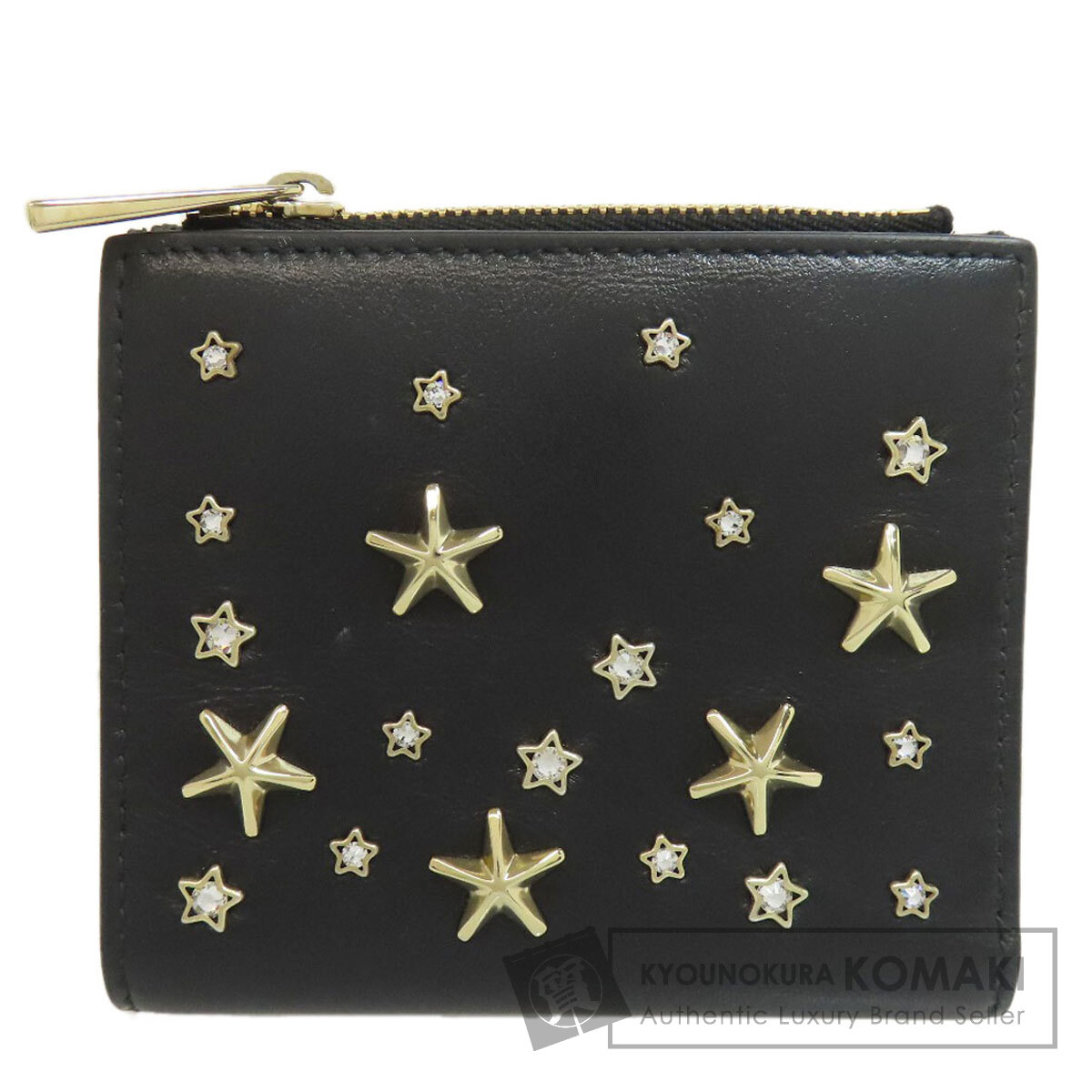 【新品／未使用品】ジミーチュウ　財布　二つ折り　スタッズ　スター　ホワイト JIMMY CHOO ジミーチュウ 二つ折り財布 スター スタッズ レザー