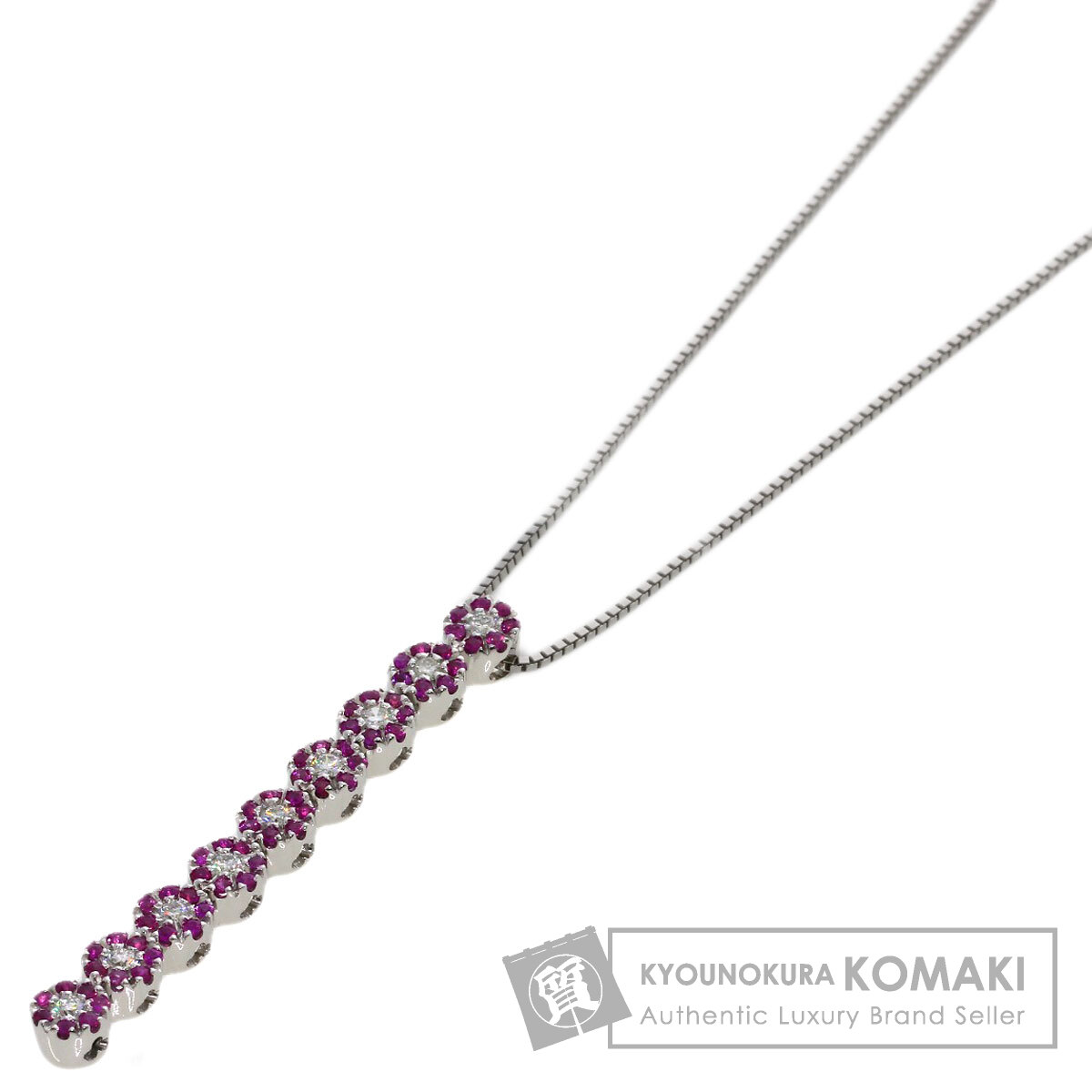 ダミアーニ フラワー モチーフ サファイア ダイヤモンド ネックレス K18ホワイトゴールド レディース 【中古】【Damiani】｜ブランド京の蔵小牧【最安挑戦！】