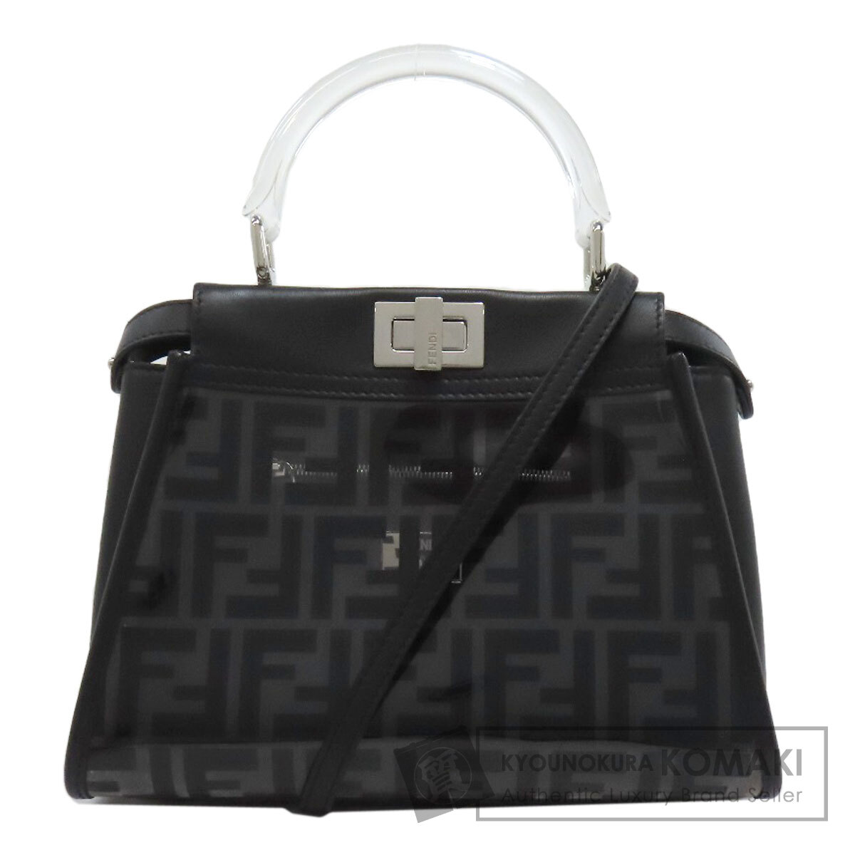 フェンディ ピーカブー ミニ 2WAY ハンドバッグ ビニール/カーフ レディース 【中古】【FENDI】