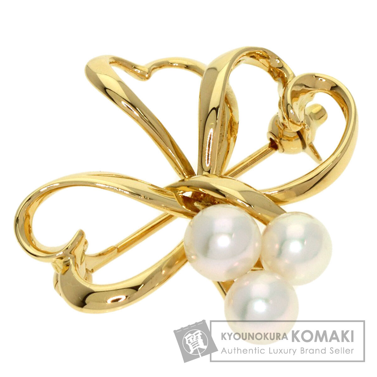 楽天市場】ミキモト パール 真珠 ブローチ K14イエローゴールド